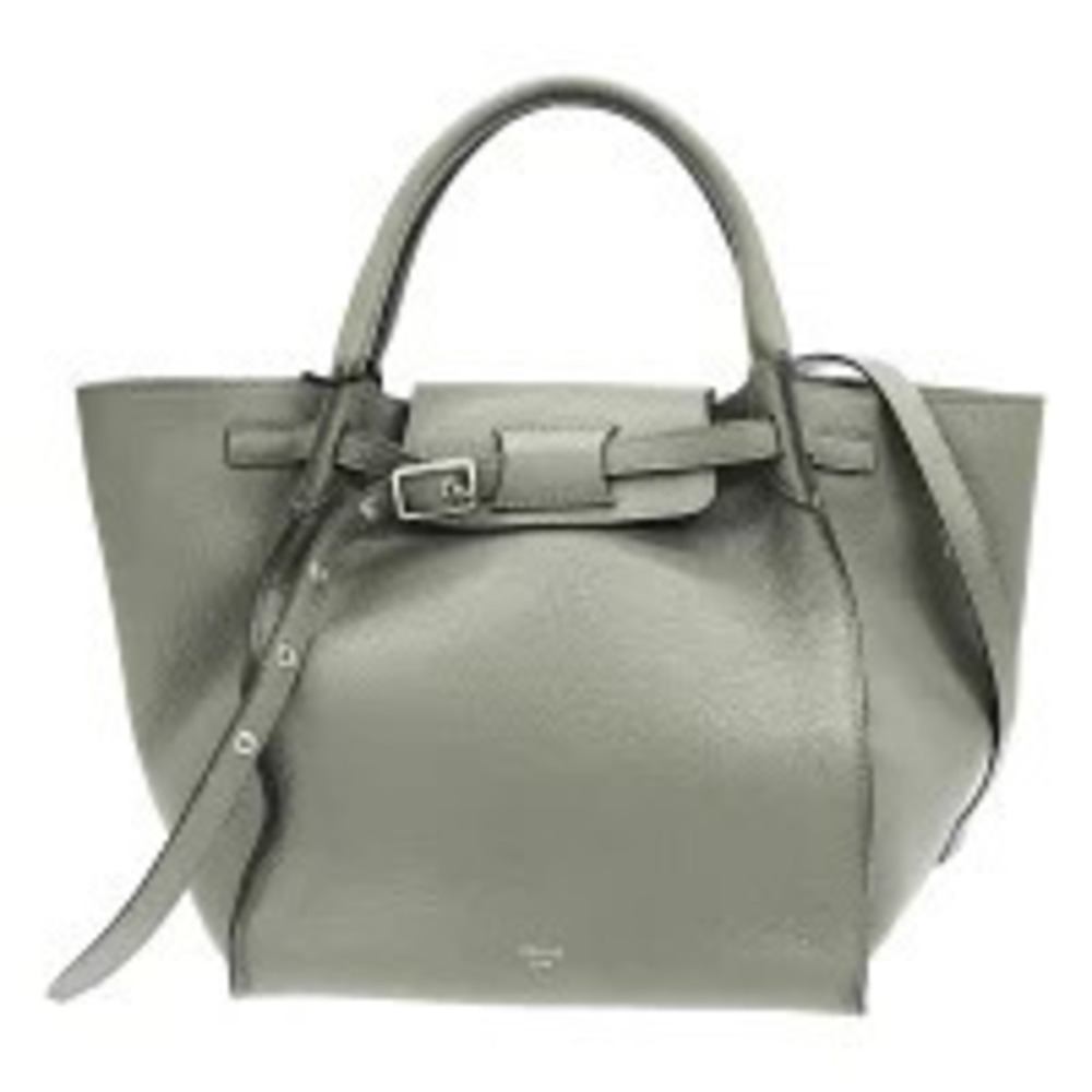 Celine Big 2way Leather Shoulder Bag Green